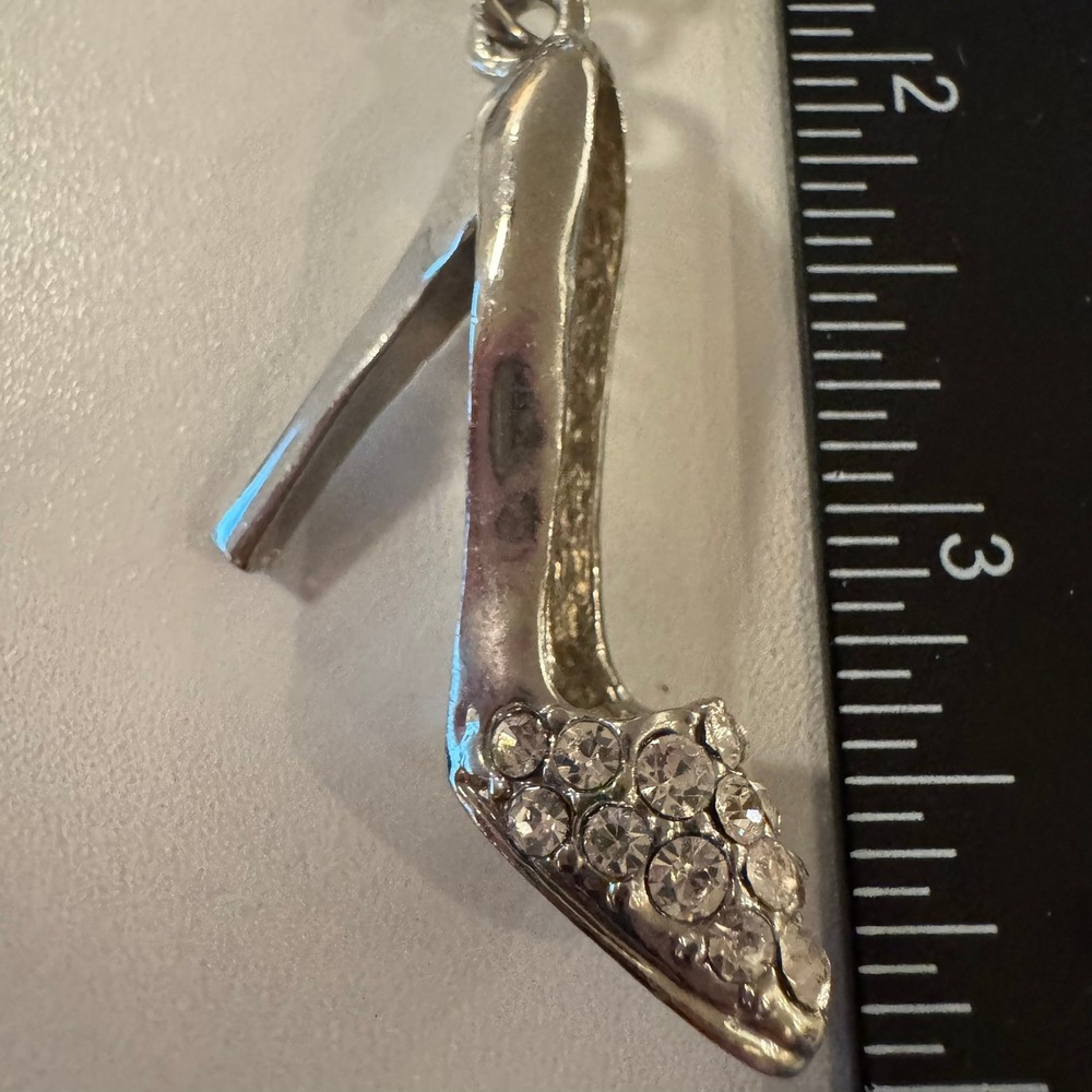 Rhinestone High Heel Shoe Keychain‎ Bling Sparkly Charm Purse Accessory